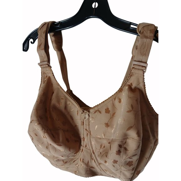 Elila Womens Bra Beige Jacquard Softcup 38H 38 H 1305 Full Coverage - Picture 2 of 13